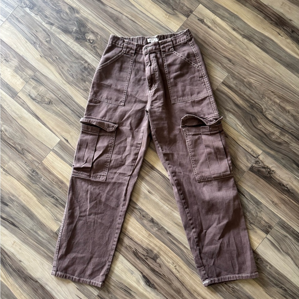 Garage Brown Cargo Jeans Relaxed Fit